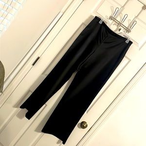 VICTOR COSTA Black Satin WIDE LEG Pants